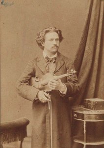 小提琴家和作曲家Frantisek Ondricek 1857-1922, 1882-1883的肖像。 作者 不明