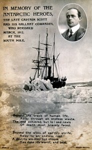 纪念斯科茨船长的命运不佳的明信片，摄于1912年 作者 不明