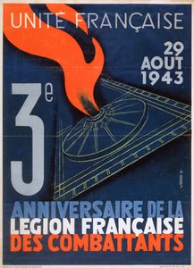 1943年法国军人混血儿成立三周年海报