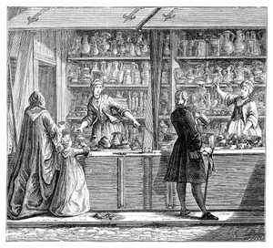 陶瓷店，1885年 作者 不明