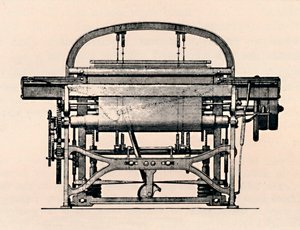 电动织机正面图，1836年，1904年 作者 不明