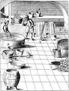 1683年，准备将铜和银合金化以生产硬币 作者 不明