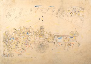 曼·辛格及其后宫肖像的准备研究，1810-15年。 作者 不明