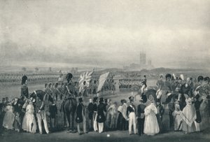 向第93高地人展示新颜色，1834年10月7日，1834年1909年 作者 不明
