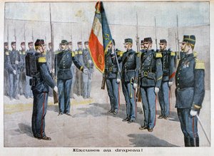 向国旗展示借口，法国土伦，1898年 作者 不明