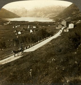 Roldal漂亮的山寨村庄和湖泊，在崎Western的挪威西部，c1905。 作者 不明