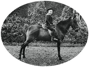 六岁的阿尔伯特·温莎亲王，骑着马，1902年 作者 不明
