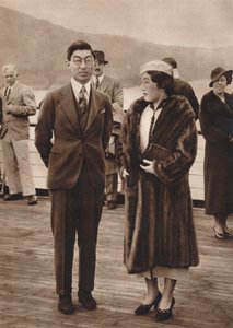王子和秩父公主抵达玛丽皇后，1937年4月12日 作者 不明