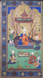 花园院子里的王子，1525-30。 作者 Unbekannt