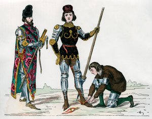 乡绅和侍者亲王，十五世纪1882-1884年 作者 Unbekannt
