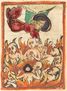 炼狱，约1480年。 作者 不明