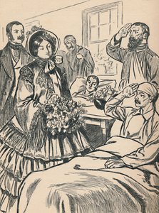 维多利亚女王访问她受伤的士兵，约1907年 作者 不明
