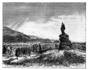 维多利亚女王在1860年代在苏格兰巴尔莫勒尔揭开阿尔伯特亲王雕像 作者 不明