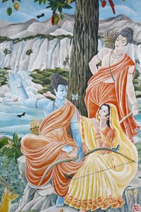 Rama, Sita and Laxman. Pashupatinah, Kathmandu, Nepal 作者 不明