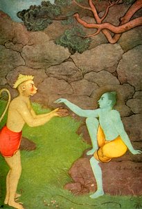 罗摩将他的戒指送给西塔》，1920年。 作者 不明