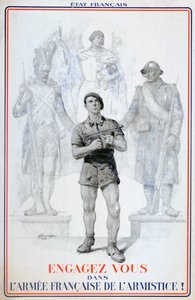 1940-1942年法国停战部队的招募海报 作者 不明
