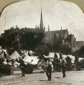 1906年，在杰斐逊广场的难民营。 作者 不明