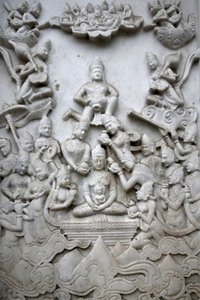 莱斯特耆那教寺庙外的浮雕。英国 作者 不明