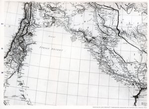 雷内尔（Rennells）叙利亚沙漠地图，日期为1809年，出版于1831年1937年 作者 不明