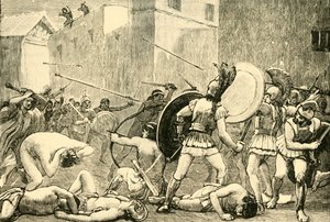 1890年，从斯巴达击退Pyrrhus。 作者 不明