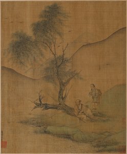 在柳树下休息，可能是明朝的，1368-1644。 作者 不明