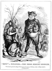 Rint v Potatoes-爱尔兰人Jeremy Diddler，1845年 作者 不明