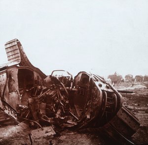 裂开的水箱，香槟，法国北部，c1914-c1918 作者 不明