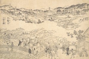 大江河和小田桥，1700年。 作者 不明