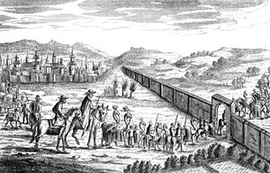 鲁滨逊漂流记与白云母商队，c1719 作者 不明