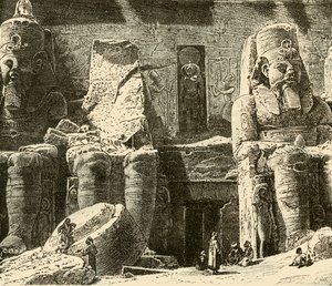 1890年在Abousimbel的摇滚庙宇。 作者 不明