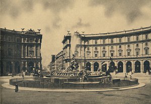 罗马-Esedra广场和Naiades喷泉，1910年 作者 不明
