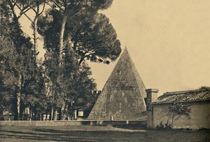 罗马-Caius Caestius坟墓金字塔-Ostia路上的圣保罗之门，1910年 作者 不明