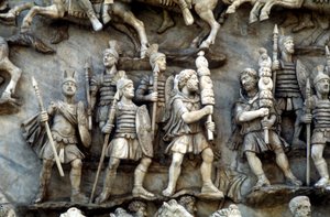 罗马士兵参加decursio（葬礼堆的仪式盘旋），c180-196 作者 不明