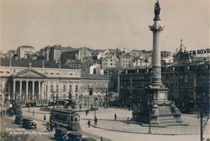 罗西欧广场（Rossio Square），葡萄牙里斯本，1936年 作者 不明