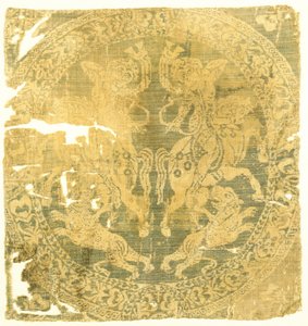 带有亚马逊和十字架的圆环画，拜占庭式，7-9世纪。 作者 不明