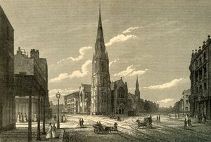 罗兰山教堂和学校，威斯敏斯特桥路，约1878年。 作者 不明