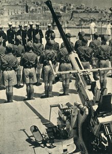 皇家海军陆战队在庆祝第二次世界大战的成功防御马耳他，1943年1944年。 作者 不明