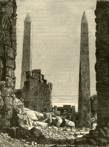 1890年在卡纳克（Karnak）的废墟。 作者 不明