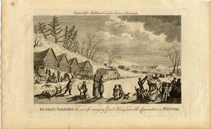 1750年冬季的俄罗斯雪橇 作者 不明