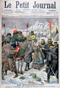 俄国护士被满族人俘虏，移交给日本，满洲，1904年 作者 不明