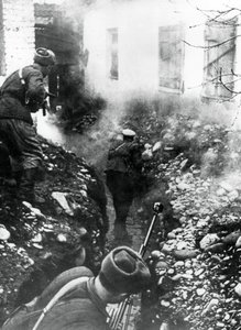 俄罗斯军队解放了高加索地区Ordhonikidze附近的一个村庄，1942年 作者 不明