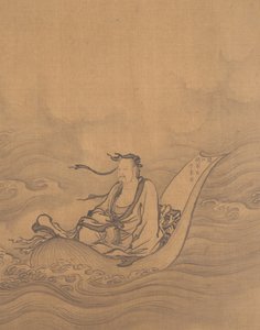 鼠尾草漂浮在荷叶上。 作者 不明