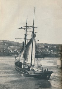 伊莎贝拉号（Isabella）驶入纽林港（Newlyn Harbour），是两桅式兰开夏号纵帆船，1937年 作者 不明