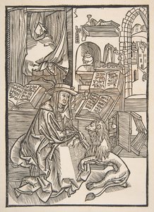 圣热罗姆（Saint Jerome）从狮子脚抽出刺，里昂（Lyons）1508 copy.nd 作者 不明