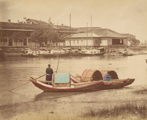 舢板，1870年代。 作者 不明