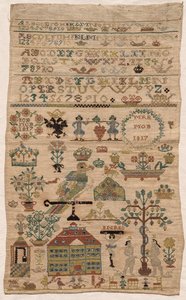 采样器片段，1817年。 作者 不明