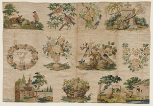 采样器片段，1819年。 作者 不明