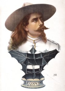 塞缪尔·富兰克林·科迪 (Samuel Franklin Cody) 和他的“举重风筝”（cerf-volant），约 1904 年 作者 不明