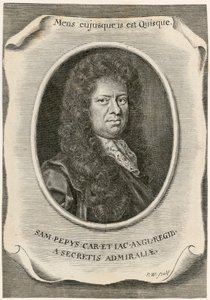 塞缪尔-佩皮斯，英国海军委员会法案秘书和日记作者，1666年。   作者 不明