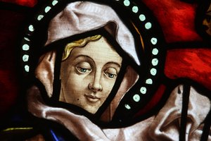 Gereja San Jeronimo. Kaca berwarna. Yesus memikul salibnya Madrid Spanyol 作者 不明